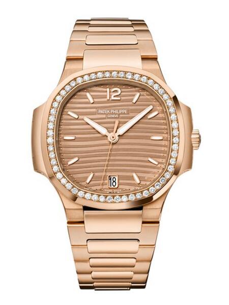 Wholesael Patek Philippe Nautilus Ladies Golden Dial Rose Gold 7118/1200R-010 watch